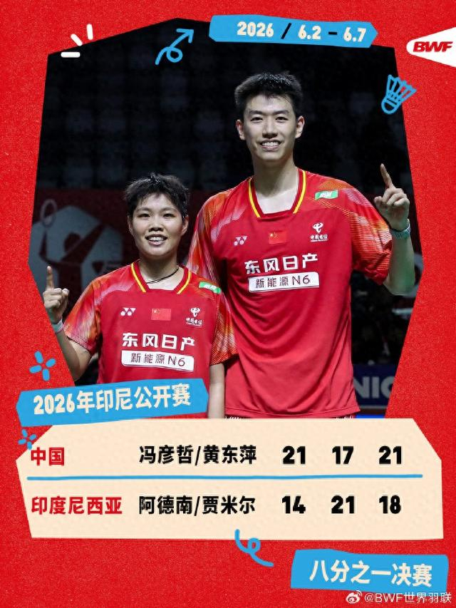 kaiyun-印尼羽毛球公开赛次轮：冯彦哲/黄东萍晋级下一轮|贾米尔|阿德南|阿德南·毛拉纳|凤凰组合|世界羽联_新浪新闻